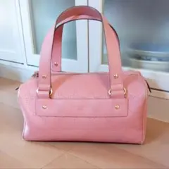 ケイトスペード ハンドバッグ ピンク ボストンバッグ 型押し