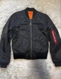 ✨美品✨アルファインダストリーズ MA-1 リバーシブル　ブラック　XL Alpha Industries ma1 ma-1 「ALPHA」リバーシブル MA-1