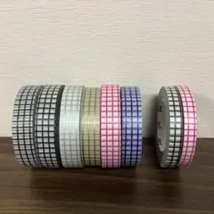 【細幅】mt マスキングテープ　方眼　6mm 10mm 8本組　マステ　廃盤