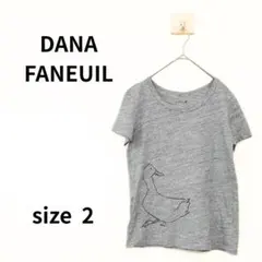 DANA FANEUIL 半袖Tシャツ グレー アニマルプリント S-713のサムネイル