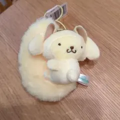 サンリオキャラクターズ　平成レトロふわふわしっぽマスコット　ポムポムプリン