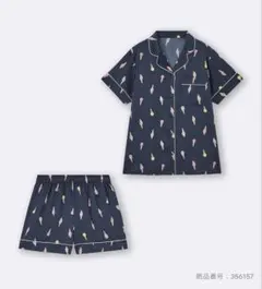 サテンパジャマ(半袖&ショートパンツ)(ジェラート)のサムネイル