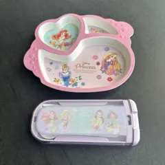 Disney プリンセス 子供用プレート カトラリー付き
