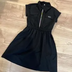 ハーフジップワンピース　黒　160㎝