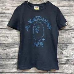 A BATHING APE エイプヘッド カレッジロゴTシャツ ネイビー 2XLのサムネイル