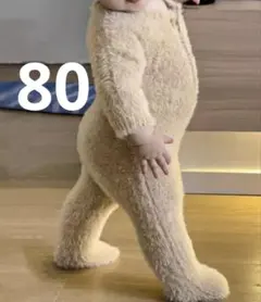 ふわふわくまちゃん ロンパース　80