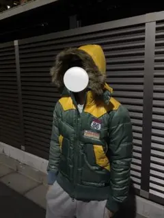00s 모피가 달린 안솜 다운 재킷 오빠 계 헤세이 걸 단장 광택 Y2K