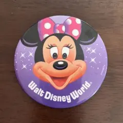 【ヴィンテージ】Walt Disney World・ミニーマウス缶バッチおまけ付