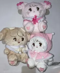 Lil ala mode おめかし　ポンチョぬいぐるみ　3個セット　mikko