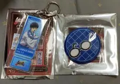 新劇場版　銀魂　吉原大炎上　刺繍缶バッジ　チケット風キーホルダー　志村新八