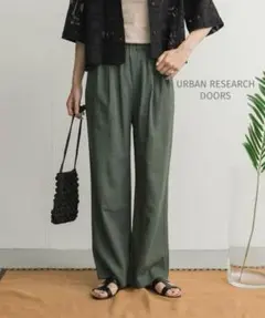 DOORSリネンレーヨンイージーパンツ GREEN