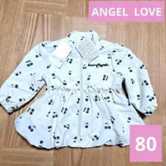 子供　ベビー　女児　ナイロン　ジャンパー　ブルゾン　さくらんぼ柄　80㎝