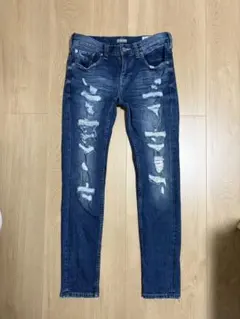 ベイフロー BAYFLOW SLIM SKINNY W-29 ダメージデニムのサムネイル