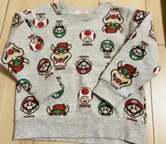 マリオキャラクター トレーナー 110cm グレー