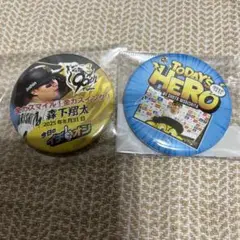 阪神 TODAY'S HERO 缶バッジ 森下選手　8/31