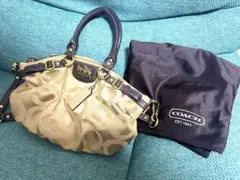 COACH マディソン オプアート サテン マギー 2WAYバッグ 保存袋付き