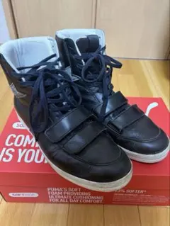 JOHN LAWRENCE SULLIVANブラックレザーハイカットスニーカーのサムネイル