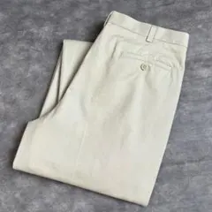 00s SAVANE ノータック ワイド チノパン アイボリー W36 L34