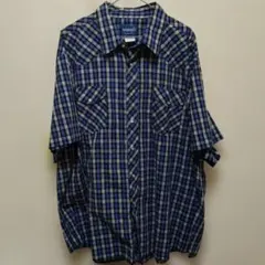 Wrangler 半袖シャツ チェック柄　ラングラー　オーバービッグサイズ