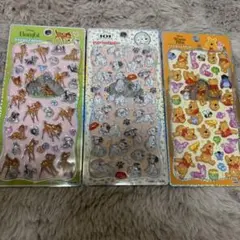 【即日発送】プチドロップシール　3点セットバンビ・101、プーさん