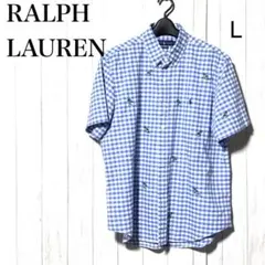 ラルフローレン チェック ボタンダウンシャツ オックスフォード パームツリー