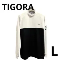【美品】TIGORA ティゴラ メンズ ゴルフ 長袖シャツ 長袖胸切替 L