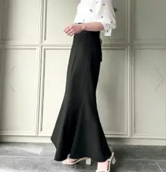 JUNOAH　ハイウエストレースアップスカート　マーメイド