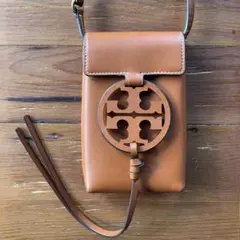 TORY BURCH ミラー フォン クロスボディ キャメル