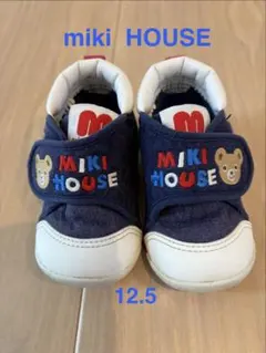 miki HOUSEベビーシューズ12.5㎝/ネイビー