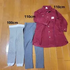 F.O.KIDS コーデュロイワンピース、UNIQLOレギンス２枚
