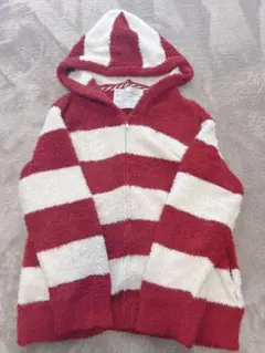 最終値下げ！ gelato pique home ボーダー　カーディガン　レッド