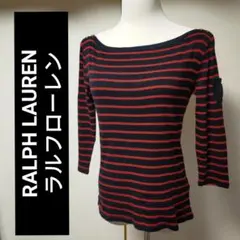 RALPH LAUREN レディース 七分袖 カットソー ボートネック トップス