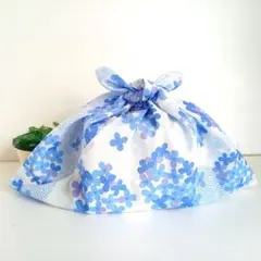 あずま袋◆手拭い◆エコバック◆コンビニバック◆ハンドメイド【紫陽花・水色】