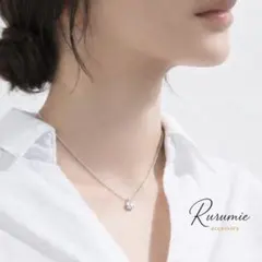 一粒ダイヤ_ネックレス　華奢 金属アレルギー対応 シンプル 韓国 インポート