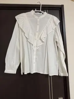 新品未使用 AmericanHolic 白フリルブラウス