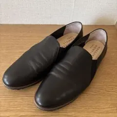【MARGARET HOWELL idea】レザースリッポンブラック24.5cmのサムネイル