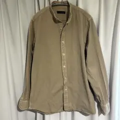 LARDINI ベージュ バンドカラー長袖シャツのサムネイル