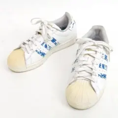 adidas スーパースター FY7713 25cm 白青スプラッター