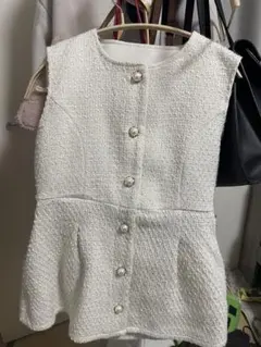 フリージアツイードベストxショートパンツセットアップ