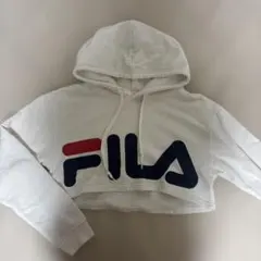 FILA クロップド丈 パーカー ホワイト