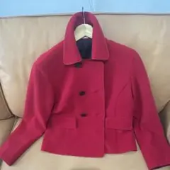KOOS レディース ジャケット コート レッド ショート丈