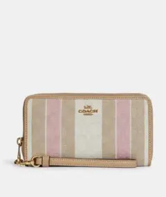 【今月セール】COACH 新作 アコーディオン ウォレット シグネチャー レザー