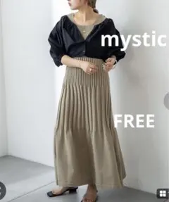 mystic❤️ バルーンワンピース＋ボレロ付き　オリーブ　FREE