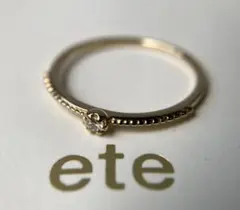 ete 18Kミル打ちデザインリング⭐︎イエローゴールド⭐︎8号 - メルカリ