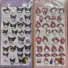 クロミ　マイメロ　ぷっくりシールセット