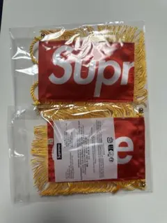 Supreme ノベルティ ミニフラッグ 2個セット