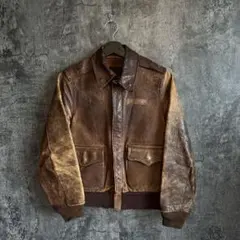 40's 米軍実物 USAAF A-2 レザー フライトジャケット ヴィンテージ