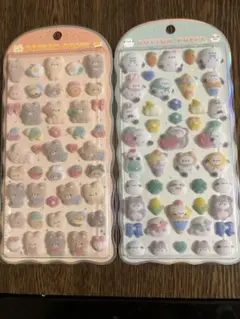 コットンパフィ　クマ　シマエナガ　2点セット