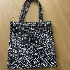 HAY トートバッグ ドット柄 ブラック