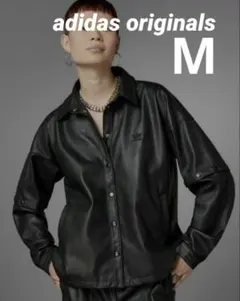 アディダスオリジナルス　adidas　レザージャケット　2way　M　シングル
